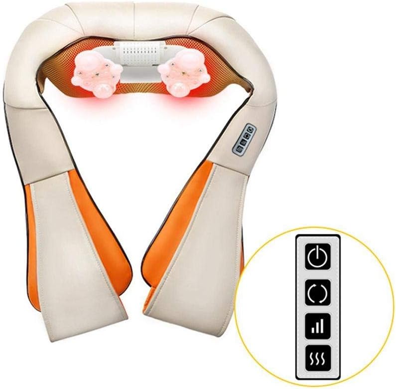 Massaggiatore Shiatsu Cervicale Termico per Collo, Spalle, Schiena, Gambe e Glutei